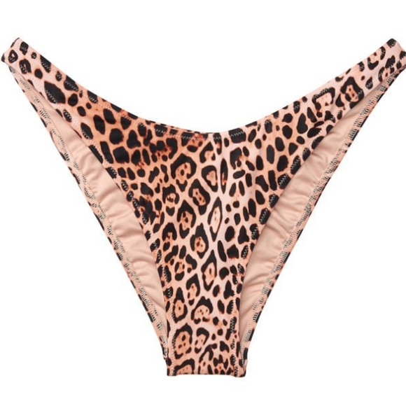 Victoria's Secret Twist Front Bikini & Brazilian Bottoms In Leopard 36DDD & XXL - Picture 8 of 10